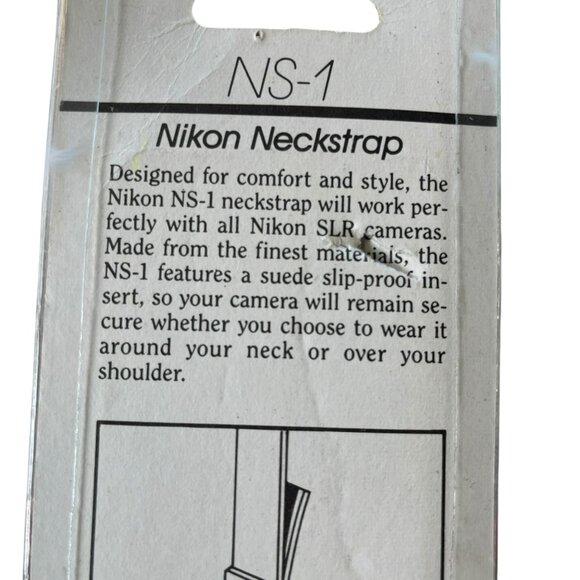 Vintage Nikon NS-1 Neck Strap/Over The Shoulder For Nikon SLR Cameras Packaged - Picture 3 of 4